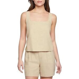 Express Linen Tank Top Womens XS Casual Layers Office Wear Lightweight Crop